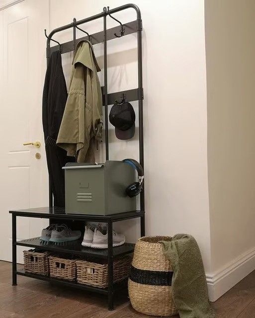 Entryway Hall Tree with Coat Rack, Bench And Shoe Storage