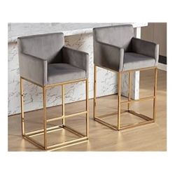Gray Bar Stools ( Set of 2)