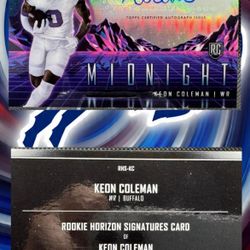 Keon Coleman Rookie Auto – Bills 2024 Topps Midnight Horizon Signatures