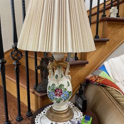 Pair (2) Porcelain Lamps Vintage