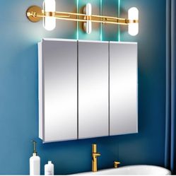 25 In Wide Medesine Cabinet 3 Frameless Mirrored 