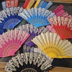 Mexican Party Wedding favors 
48 Pcs Folding  Hand Fans