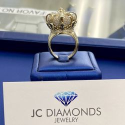 Ring Crown 10k Diamonds 💎 Huge Ring 