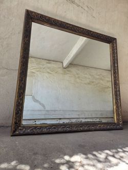 Vintage square mirror large