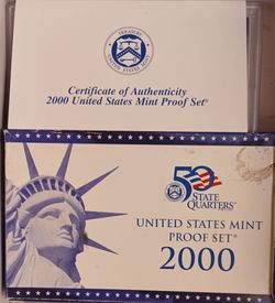 10 Coin 2000 United States Mint Proof Set