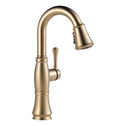 Delta Cassidy Gold Single-Handle Pull-Down Sprayer Kitchen Faucet