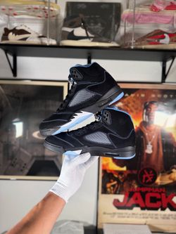 Jordan 5 Black University Blue – Multiple Sizes – $320