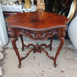 REALLY NEAT LOOKING Antique Table Has Some SCRATCHES ON THE top But STILL  VERY UNIQUE LOOKING 