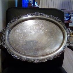 Antique Bristol Silver Co Serving Tray
