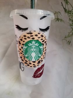 Venti tumbler from Starbucks "Lashes long coffee strong tumbler "