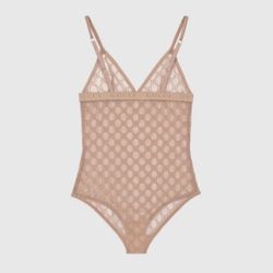 Pink GG One Piece Lingerie Bodysuit  