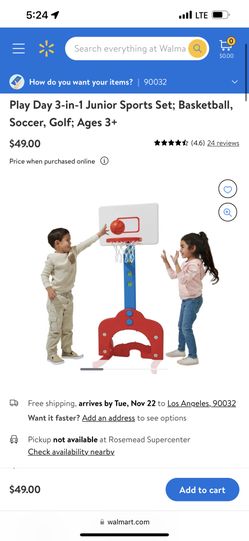 Kids Basketball Play Set 3 In One