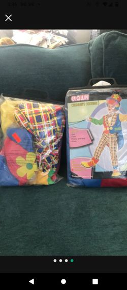 Clown Costume For Kids Age 11-14 Years New