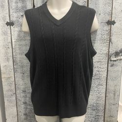 Brand New Dockers Men’s Black Sweater Vest Size Medium 