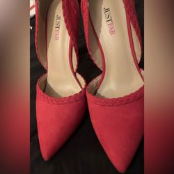 Just Fab Red High Heels Size 7.5
