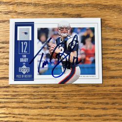 Tom Brady Auto’d card….Upper Deck Piece of History