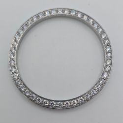 36mm Aftermarket Lab Diamond Bezel Stainless Steel 1-Row
