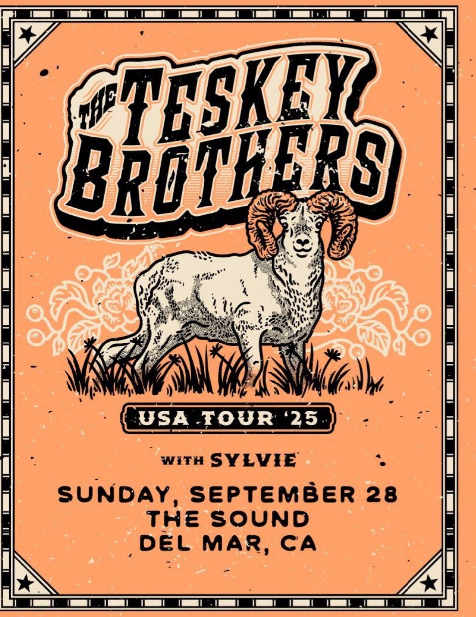 Teskey Brothers Del Mar GA Standing Room