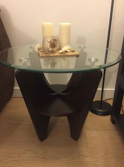 Glass coffee table