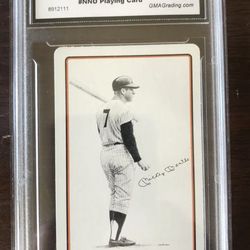 1978 Landsman Mickey Mantle Playing Card GMA Gem Mint 10 Six Of Clubs