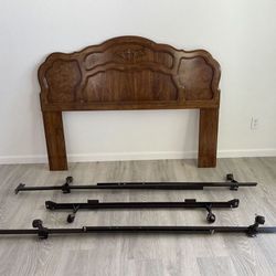 Queen Size Headboard And Bed Frame With Great Condition 
