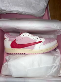 BRAND NEW NIKE AIR JORDAN RETRO 1 LOW OG SP TRAVIS SCOTT SAIL TROPICAL PINK SIZE 12 & 13 $420