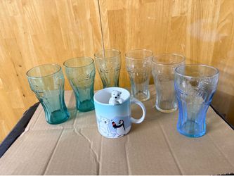 Coca-Cola Collectible Glasses & Polar Bear Mug Set