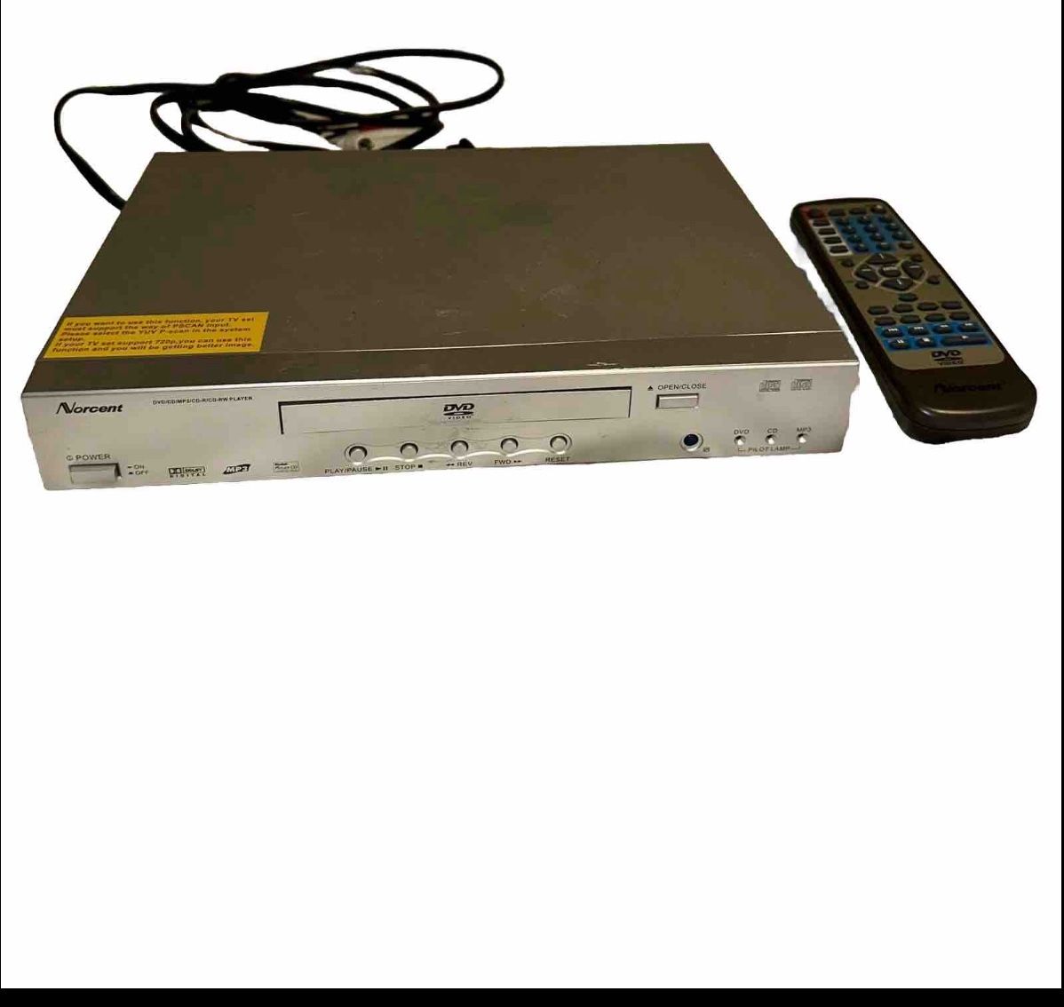 DVD PLAYER - Remote & RCA Cables Included 