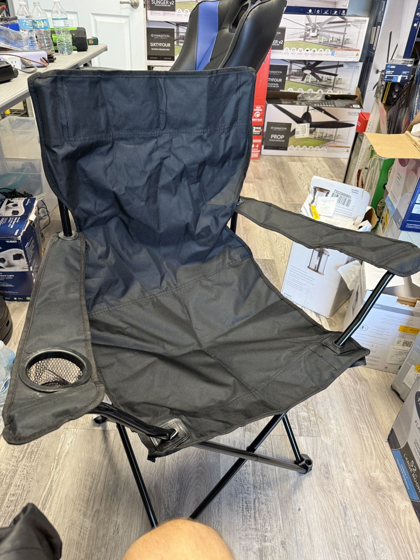 Polyester Black Folding Camping Carrying Strap/Handle Included