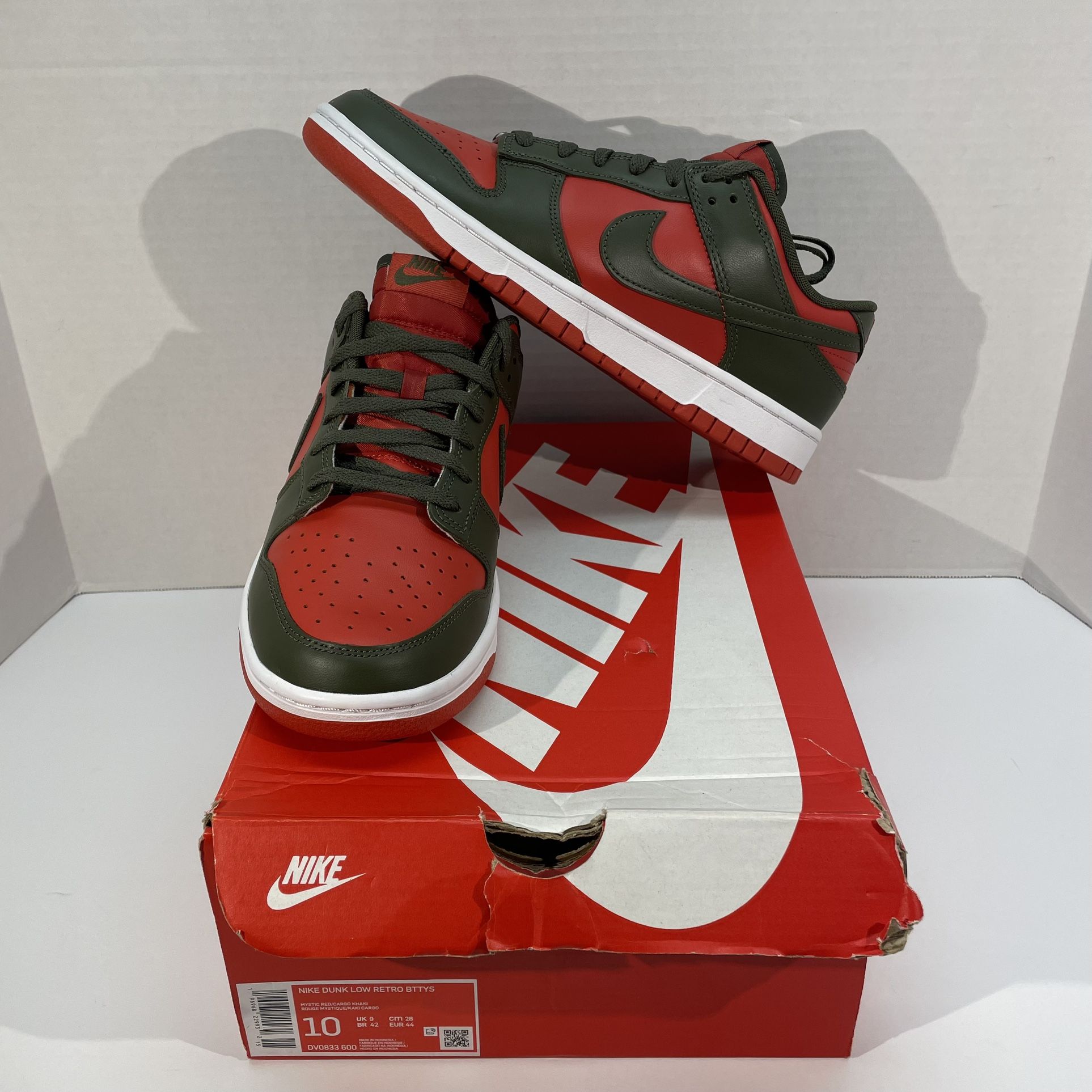 Nike Dunk Low Retro BTTYS DV0833-600 Freddy Krueger VNDS Shoes Mens 10 Womens 11.5