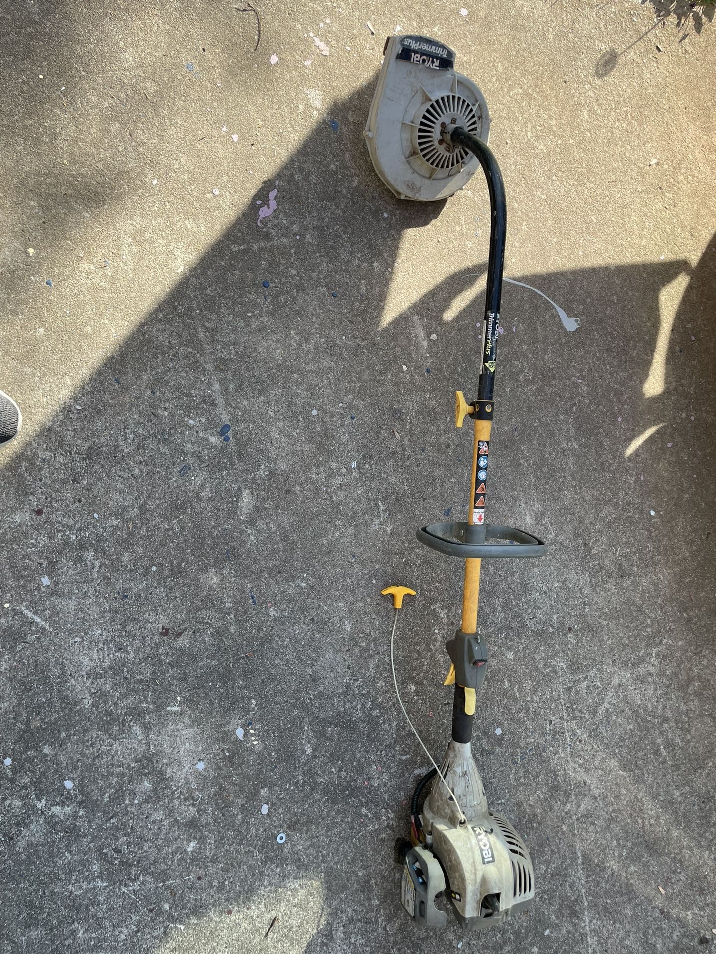 Ryobi trimmerplus gas oil leaf blower for parts or repair trimmer