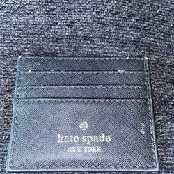 Kate Spade New York Women's Glimmer Glitter Small Slim Card Holder (Black)