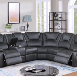 Power Leather Sofa Recliner Sofa Sectional 