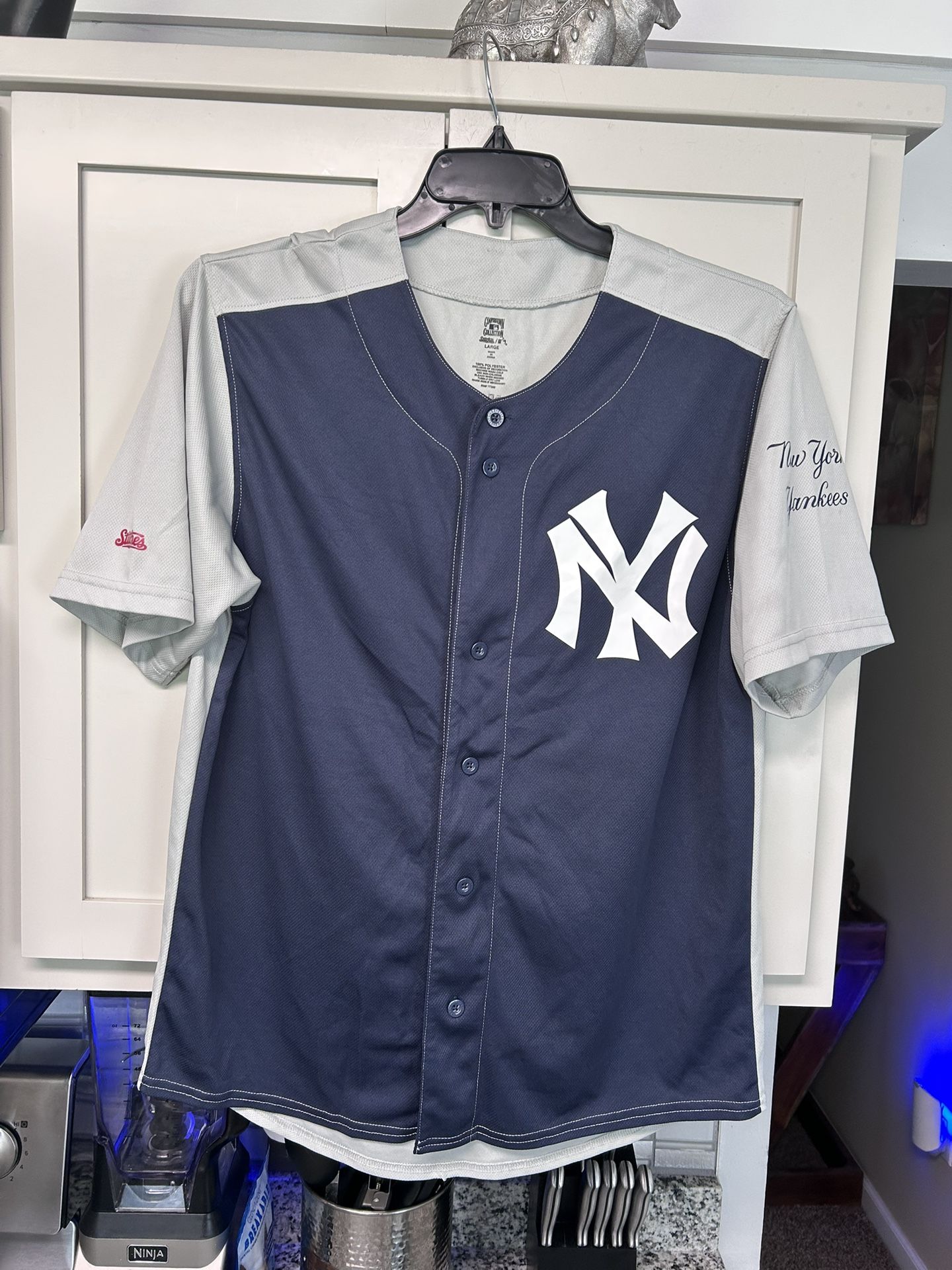 New York Yankees Stitches Cooperstown Collection Baseball Jersey Large 