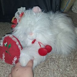 Miduim I LOVE You Stuffed Cat