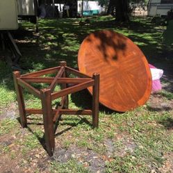 Large dining room wooden table