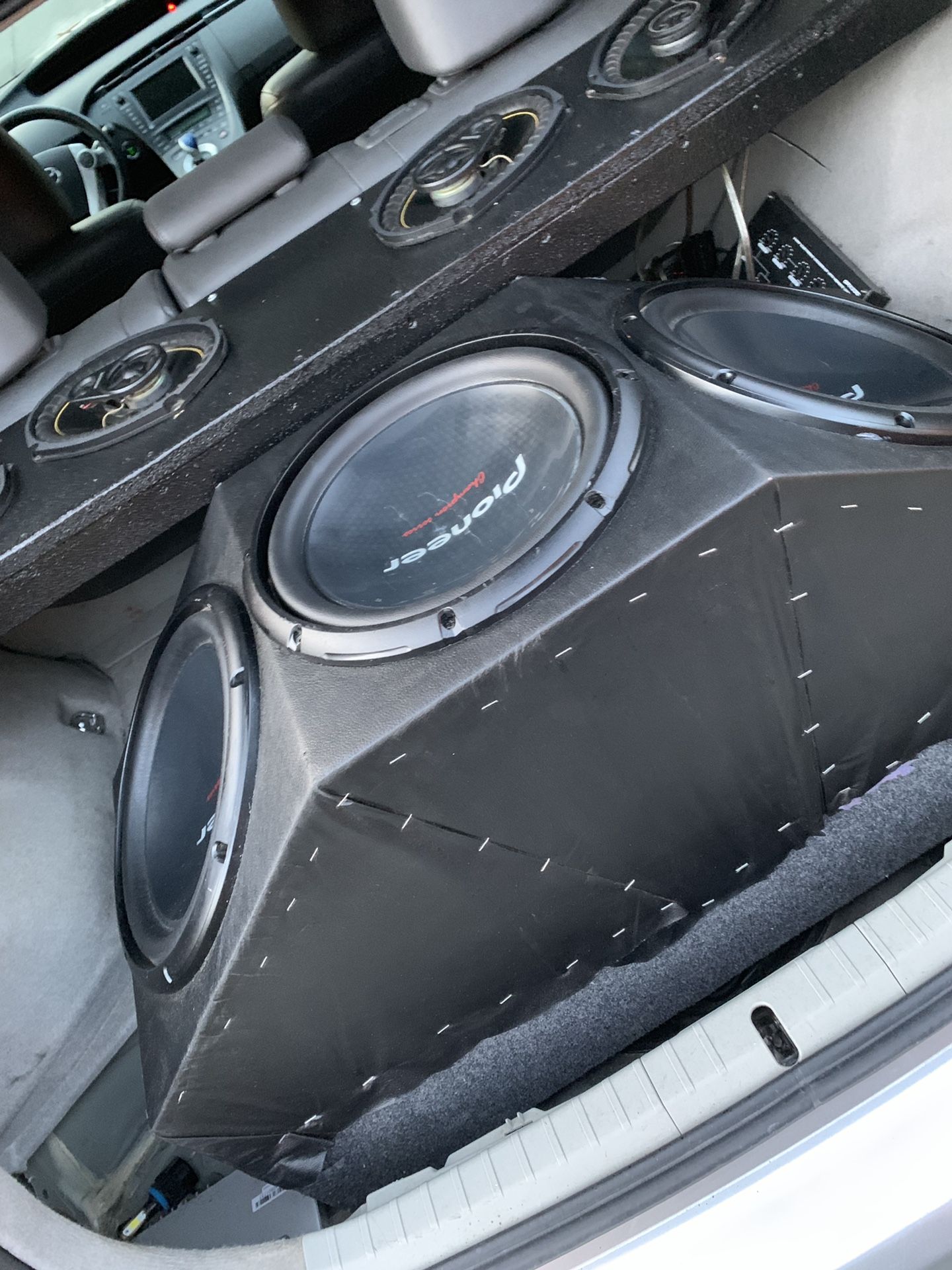 Pioneer 12s speakers for trunk subwoofer
