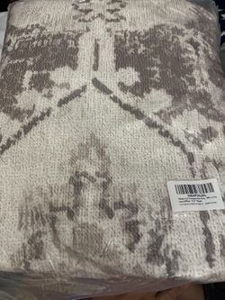 New sealed slip resistant area rug 5x7 Taupe color PUO near Cedar and Shepherd