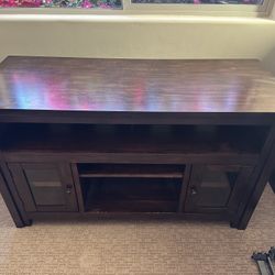 Two Entertainment Credenza Tables 