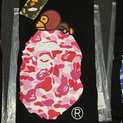 Pink A Bathing Ape Shirt With Milo