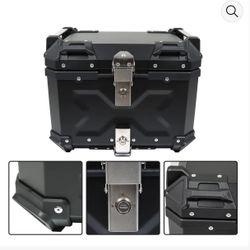 45L Aluminum 17” Motorcycle Bike Trunk Tour Tail Box Luggage Storage Top Case Honda BMW 