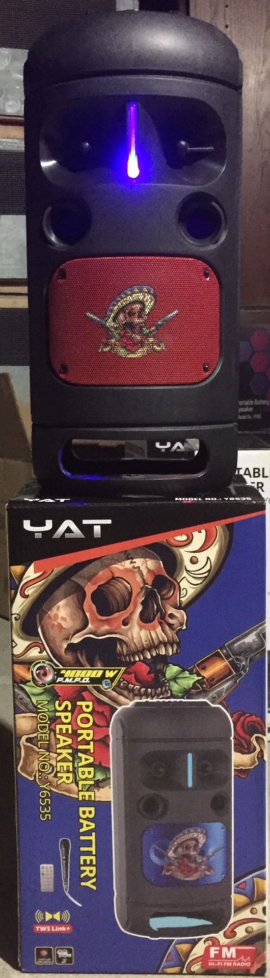 Rechargeable Bluetooth speaker/aux/fm/USB and SD port/many styles available!! Brand new!