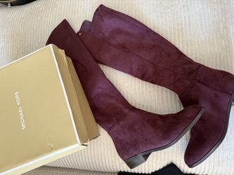 Mk Suede Burgundy Boots