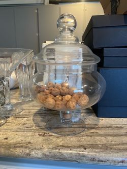Glass large jar with the lid