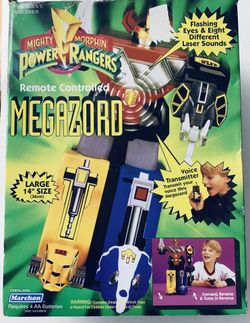 Vintage 1994 Mighty Morphin Power Rangers Megazord 14" Remote Control W/ Sword
