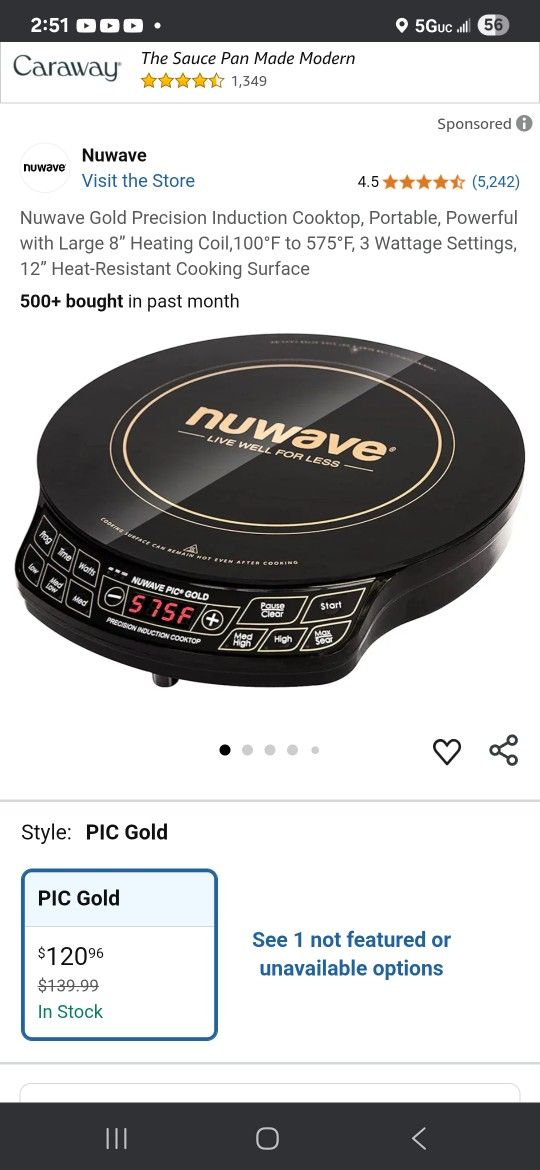 Nuwave Convection Portable Black