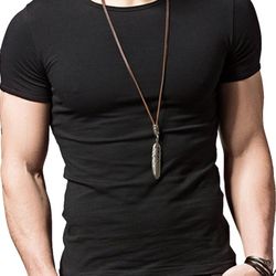 Wiekose lalazaba Hyuling Mens Black T-Shirt 