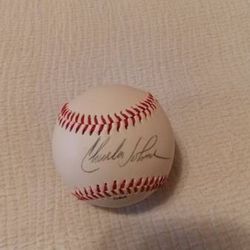 Charles Johnson Florida Marlins Catcher Non Graded Signed Rawlings Baseball Located In Palm Springs Ca 