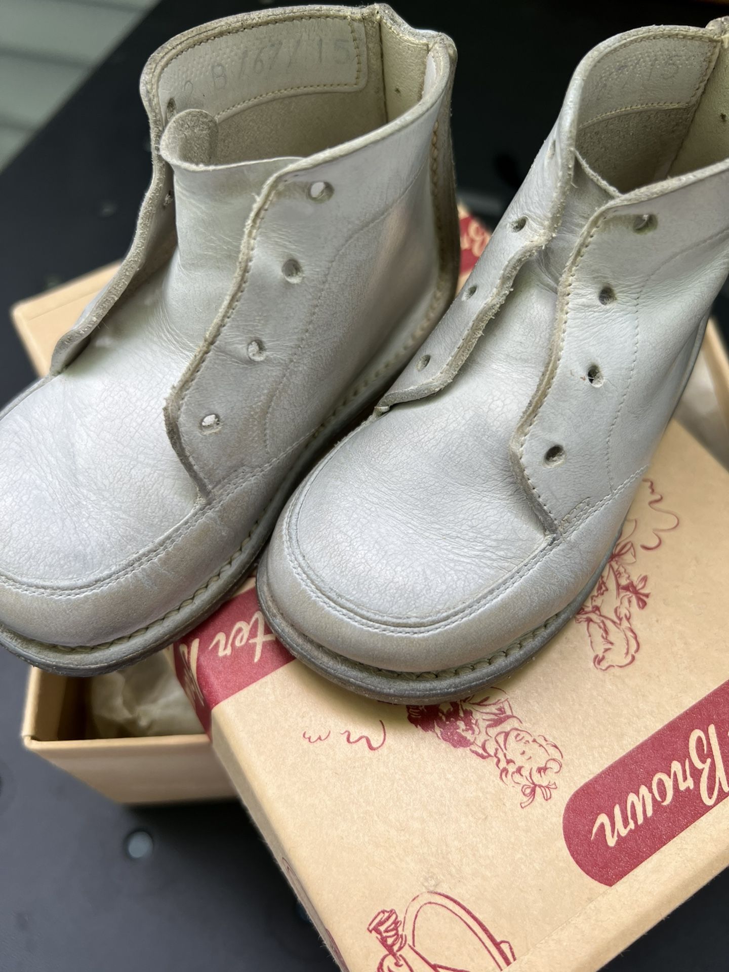 Vintage Buster Brown baby shoes