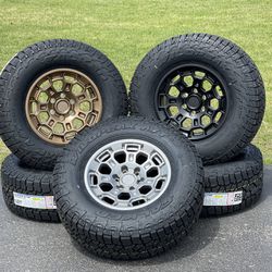 NEW 33” TRD Pro Style wheels 6x5.5 Tacoma Toyota 4Runner Rims A/T Falken AT4W Tires FJ Cruiser Tundra Sequoia